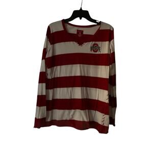 Antigua Women's XL Ohio State Buckeyes Y2K Rugby Long Sleeve Shirt